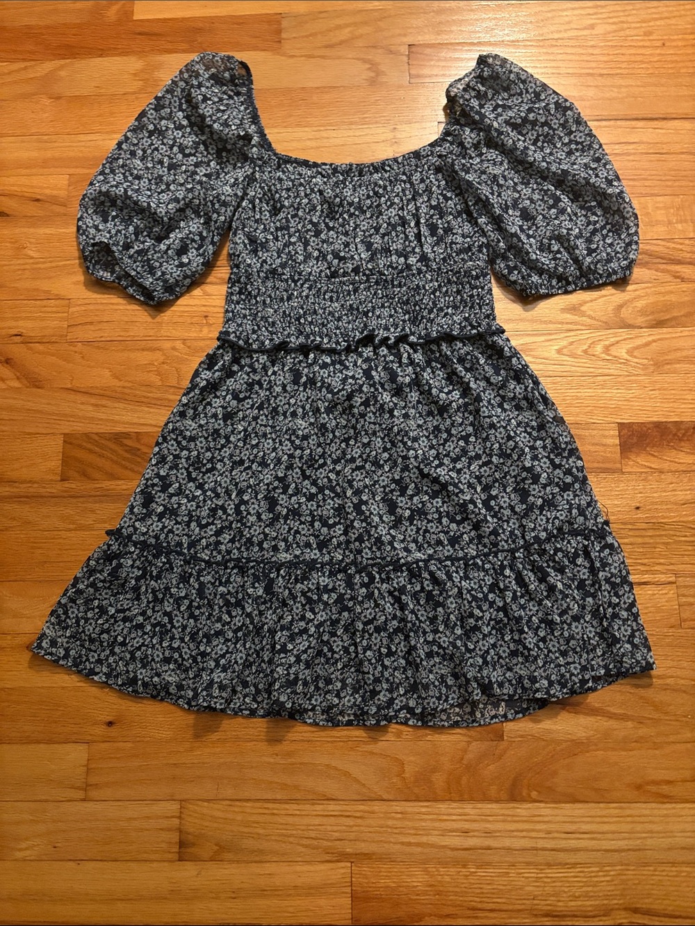 Navy floral dress